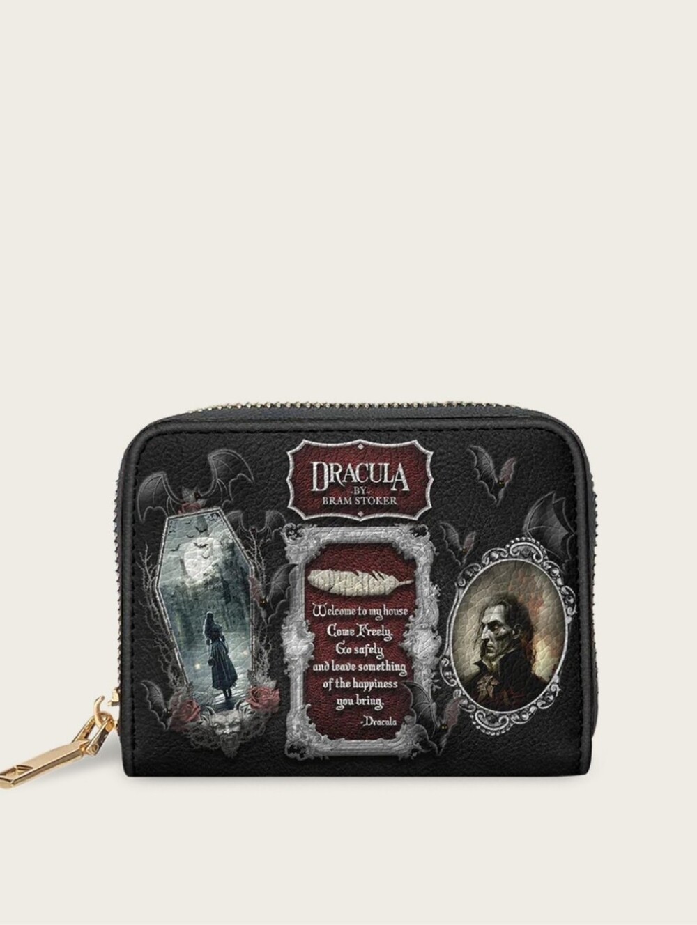 Lettoria Vegan Leather Dracula Mini Wallet - Picture 2 of 8